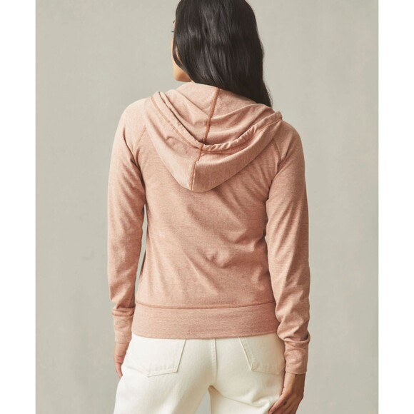 American Giant Lightweight Hoodie Womens M Canyon Clay Full Zip Sweatshirt USA - Picture 5 of 10